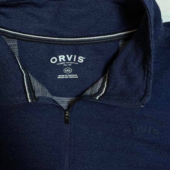 Orvis Sweatshirt Mens XXL 1/4 Zip Lightweight Pullover Mock Neck Soft Loungewear - Picture 2 of 7